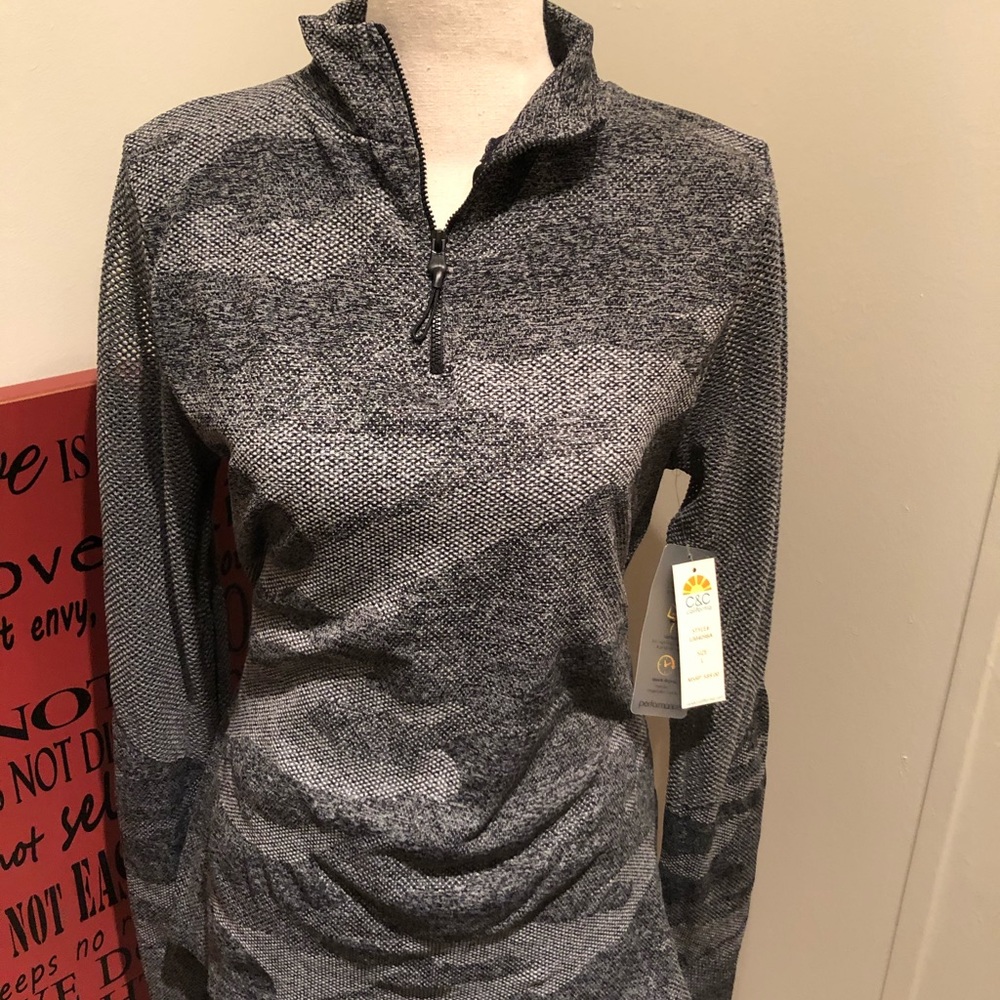 C&C California grey ath.top long sleeve mesh L NWT